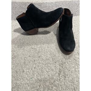 Sam Edelman Booties Petty Women's Size 7 M EU 37 Suede Leather Black Boots